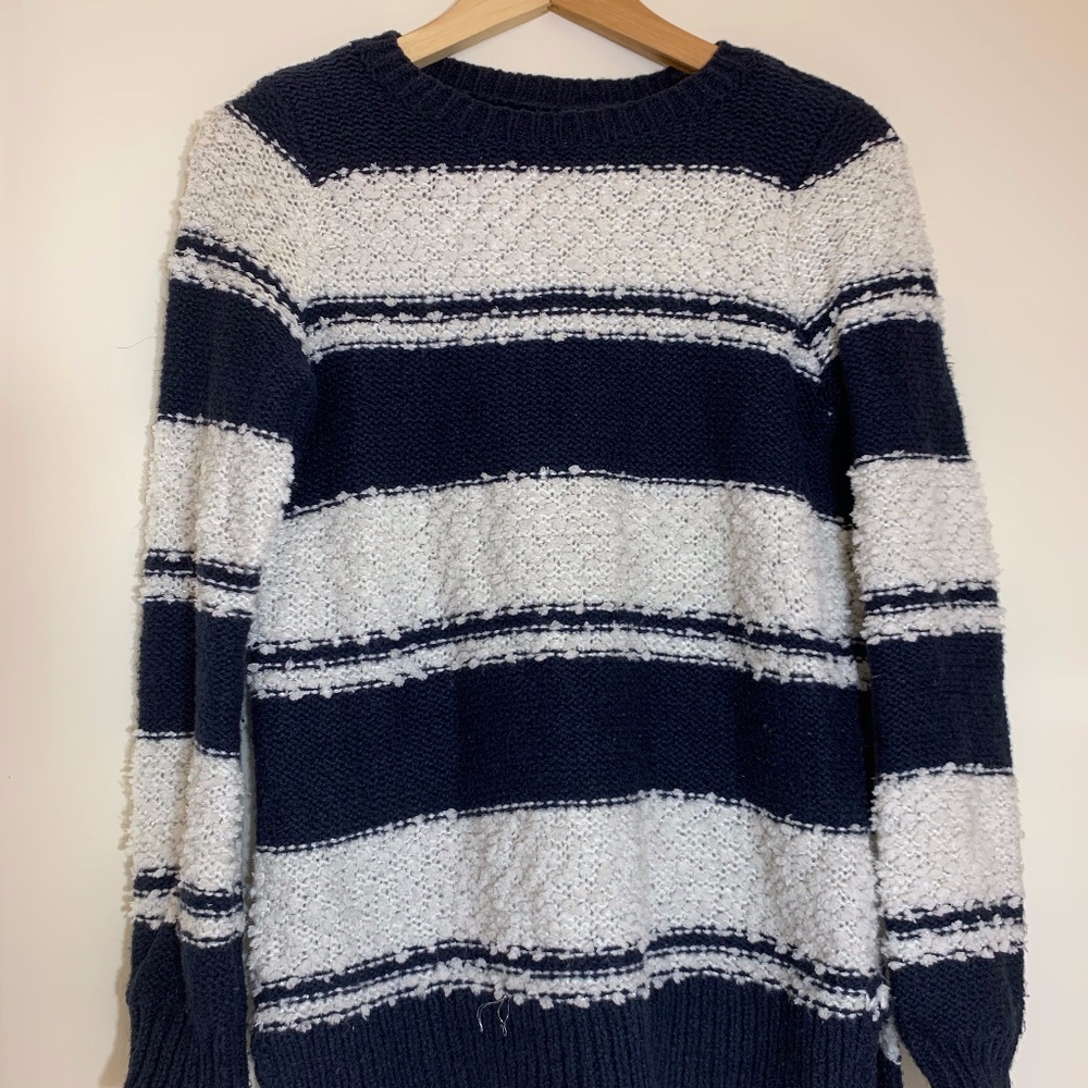 Abercrombie Kids navy striped heavy sweater